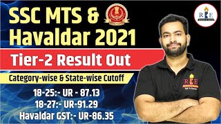 SSC MTS 2021 Tier2 Result Out Explained in Detail Cutoff [upl. by Ymereg]