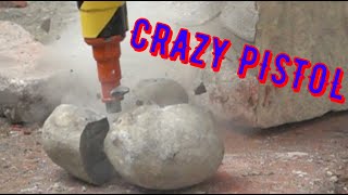 CRAZY NAIL GUN VS CONCRETE [upl. by Edlitam]