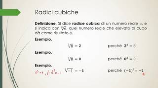 Radici quadrate radici cubiche radici nesime [upl. by Secrest194]