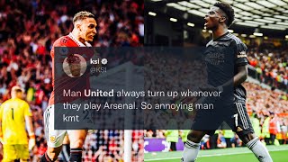 Best Reactions To Man U’s 31 Win vs Arsenal [upl. by Aihsekal962]