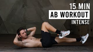 15 MIN INTENSE AB WORKOUT No Equipment [upl. by Odranreb]