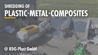 Efficient Shredding of PlasticMetal Compounds with the UNTHA XR3000C mobile ♻️⚙️ [upl. by Anauqaj]