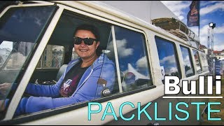 Camping Packliste für den VW Bus Das nehmen wir auf unseren CampingReisen im VW T5 mit [upl. by Kahl213]