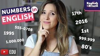 TUDO sobre números em inglês  Numbers in English [upl. by Assitruc865]