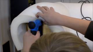 How to make a Chesterfield Sofa Foam installation process Part 3 [upl. by Mateusz]