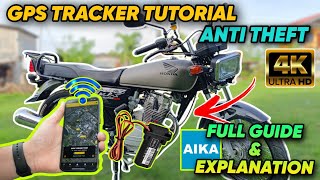 PAANO MAG INSTALL NG GPS TRACKER SA MUTOR  Samchen GPS Tracker with AIKA Application AndroidiOs [upl. by Meela]