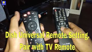 Pair DishTV Universal Remote with Any TV Remote in just 3 min [upl. by Tegirb702]