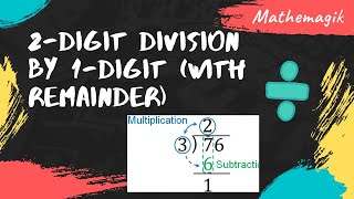 Division of 2digits by 1digit with a remainder in the QUICKEST way [upl. by Woodsum]