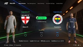 AC Milan vs Fenerbahçe  EA FC 25  Gameplay Simulation 4K 60FPS [upl. by Kcinnay624]