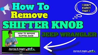 How To Remove The Shifter Jeep The Easiest Way amp Probably The Best Way [upl. by Dustie]