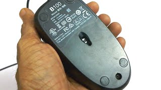 Logitech B100 Mouse Scroll Wheel Fix  Disassembly [upl. by Sukul856]