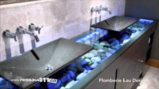 Plomberie Eau Design  Bain Douche Robinetterie  Granby Québec  Reseau411ca [upl. by Lyrehs786]