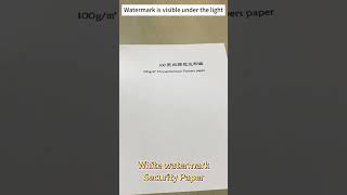 100g white watermark paper printingink ink watermark watermarkpaper [upl. by Elianora]