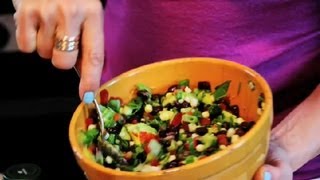 Corn Avocado amp Red Pepper Salad  Avocado Recipes [upl. by Merry]