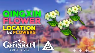 62 QINGXIN FLOWERS  ROUTE GUIDE  GENSHIN IMPACT  CG GAMES [upl. by Herv122]