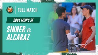 Alcaraz vs Sinner 2024 Mens semifinal Full Match  RolandGarros [upl. by Nitsew58]