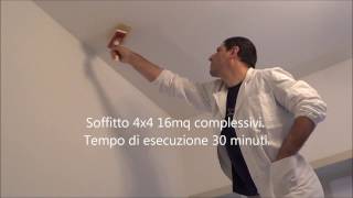 Tinteggiatura tutorial completo Parte 4 tinteggiare il soffitto [upl. by Dlanigger]