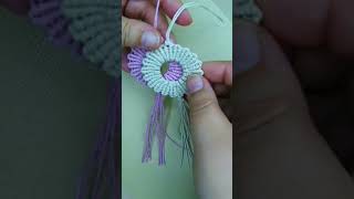 DIY macrame keychain Macrame tutorial Брелок макраме Макраме пошаговая инструкция macrame keychain [upl. by Massey]