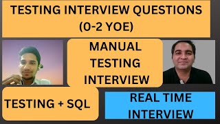 Manual Testing Interview Questions  SQL Interview QampA [upl. by Javed]