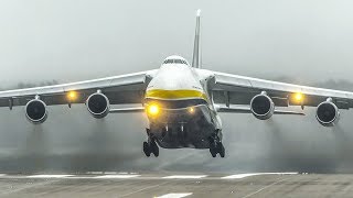 ANTONOV AN124 LANDING  DEPARTURE  The MONSTER among PLANES 4K [upl. by Harve]