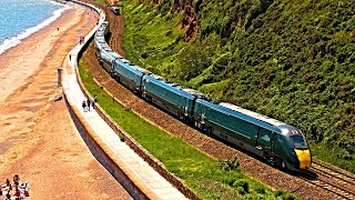 Trains By The Sea  Beautiful day at Dawlish Seawall Devon 080621 [upl. by Nigen12]