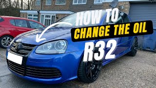 MK5 Golf R32 Oil Change  DRIVEWAY  DIY [upl. by Zeeba]