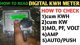 HOW TO CHECK DIGITAL ELECTRIC METER READINGKWH METER READING [upl. by Avlasor]