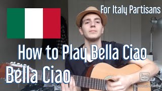 Bella Ciao  EASY Guitar Chord Tutorial  La Casa De Papel Song [upl. by Etnomaj]