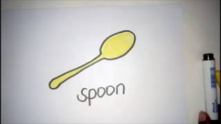 How to draw a spoon easy [upl. by Axia829]