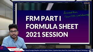 FRM Part I Formula Revision 2022 [upl. by Akoek]