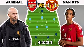 PreSeason ✅ ARSENAL vs MAN UNITED  Man United Probable Lineup against Arsenal  USA TOUR 2024 [upl. by Nodnyl]