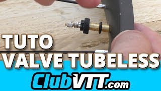 Tubeless vtt  Montage valve TUBELESS avec joint torique  585 [upl. by Yalcrab]