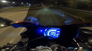 Honda CBR250RR Night Run Onboard  Pure Sound🔥  Top Speed [upl. by Enixam]