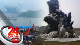 Taal Volcano erupts placed on Alert Level 3  24 Oras [upl. by Anatak]