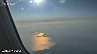 Gambakwe flies over the Kariba Dam from Zimbabwe into Zambia [upl. by Lig]