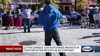 🚨USPS CARRIERS PROTEST HOMELESS LETTER CARRIERS [upl. by Senior809]