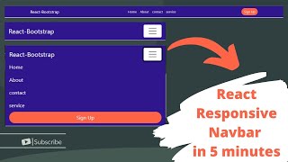 how to create reactbootstrap responsive navbar  react navbar beginner  react router v6 [upl. by Rowland]