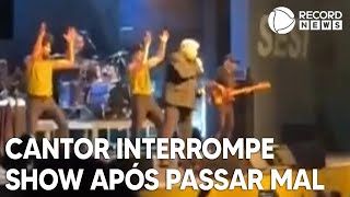 Cantor Sidney Magal interrompe show após passar mal [upl. by Naima]