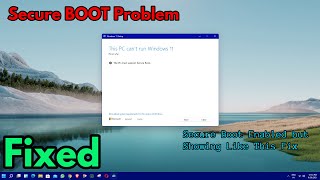 Windows 11 Secure Boot Is not Supported Error Fix [upl. by Elleron]