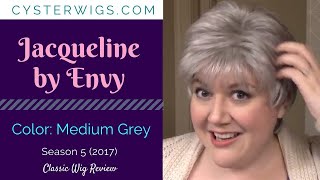 CysterWigs Wig Review Jacqueline by Envy Color Medium Grey S5E627 2017 [upl. by Payne761]