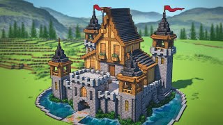 Minecraft How To Build A Castle  Tutorial [upl. by Amliv]