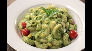 Creamy Pesto Pasta  Sanjeev Kapoor Khazana [upl. by Steinberg]