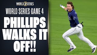 INSANE ENDING Rays Brett Phillips WALKS IT OFF in World Series Game 4 [upl. by Ellitnahc]