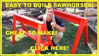 How to Build Sawhorses Easy Sturdy and Cheap PERFECT [upl. by Ignace]