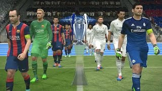 PES 2015 UEFA Champions League Final Real Madrid vs FC Barcelona Gameplay [upl. by Atnoek]