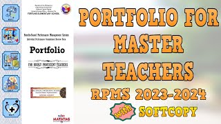 RPMS PORTFOLIO FOR MASTER TEACHERS SY 20232024 [upl. by Narbig]