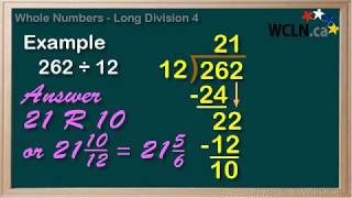 WCLN  Math  Long Division 4 [upl. by Quillon]