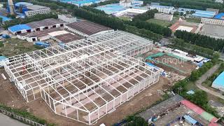 The steel structure of our new factory building is almost ready [upl. by Eiramasil]