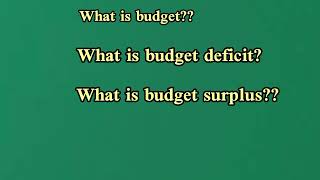 What is Budget in Economics  Budget Surplus and Budget Deficit Difference  What is budget deficit [upl. by Adiaj]