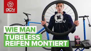 Wie man Tubeless Reifen montiert  Schlauchlose Reifen selber wechseln [upl. by Sylirama]